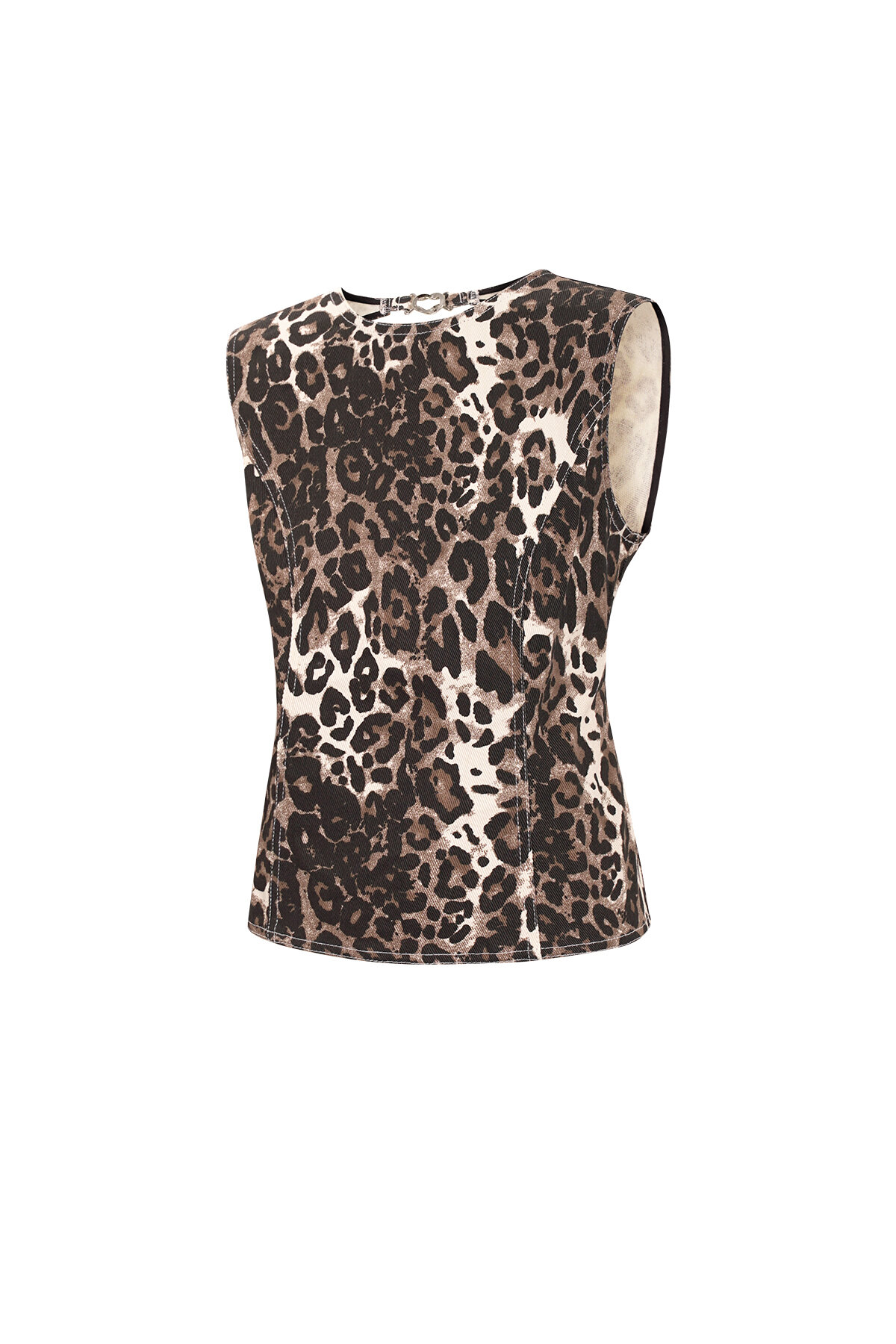 Cotton Woven Sleeveless Top Leopard Print Sexy Spring/Summer h5 Picture2