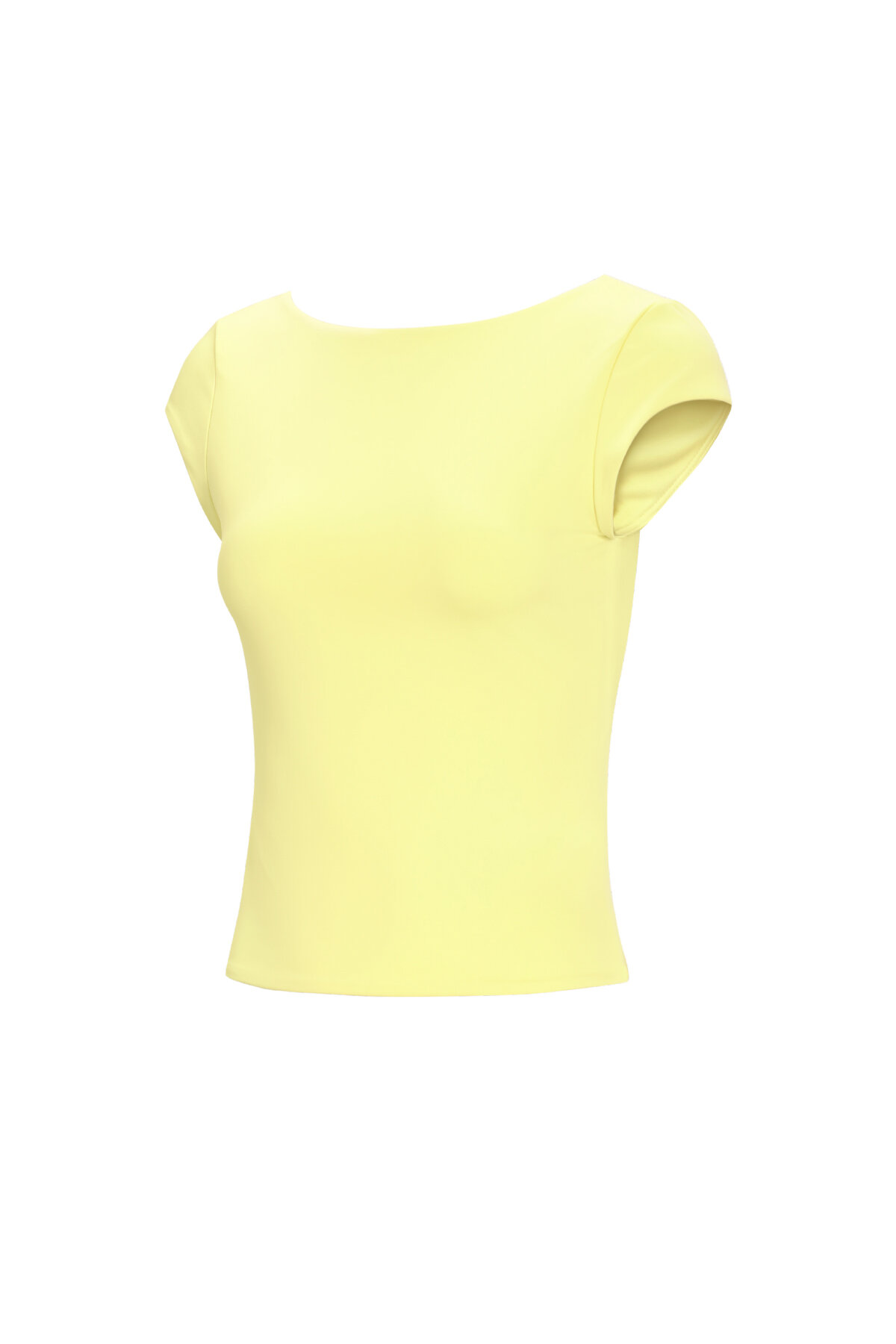 Nylon Knitted Women's T-shirt Basic Solid Color Spring/Summer Picture2