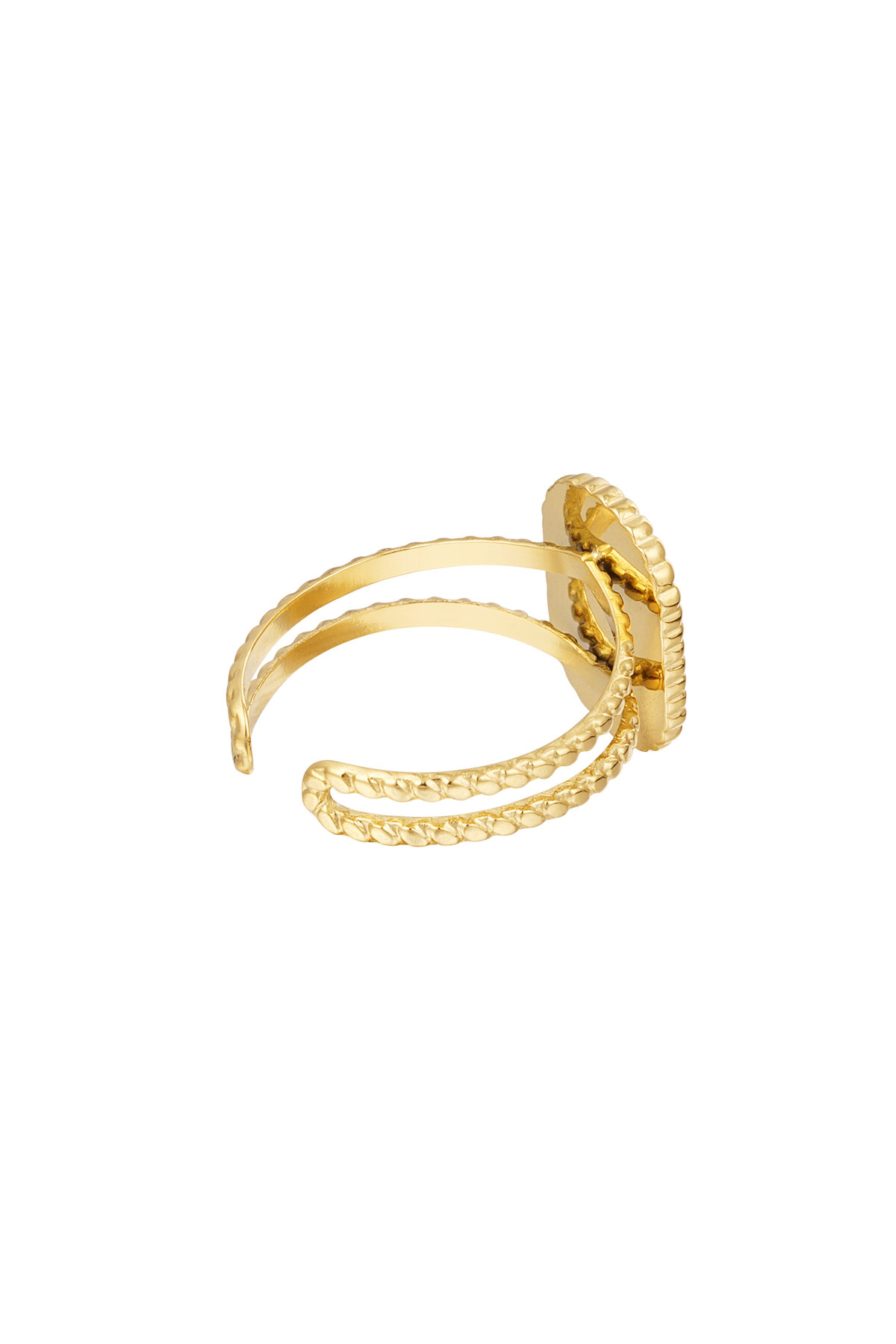 Anillo con piedra - Color dorado Acero inoxidable Imagen5