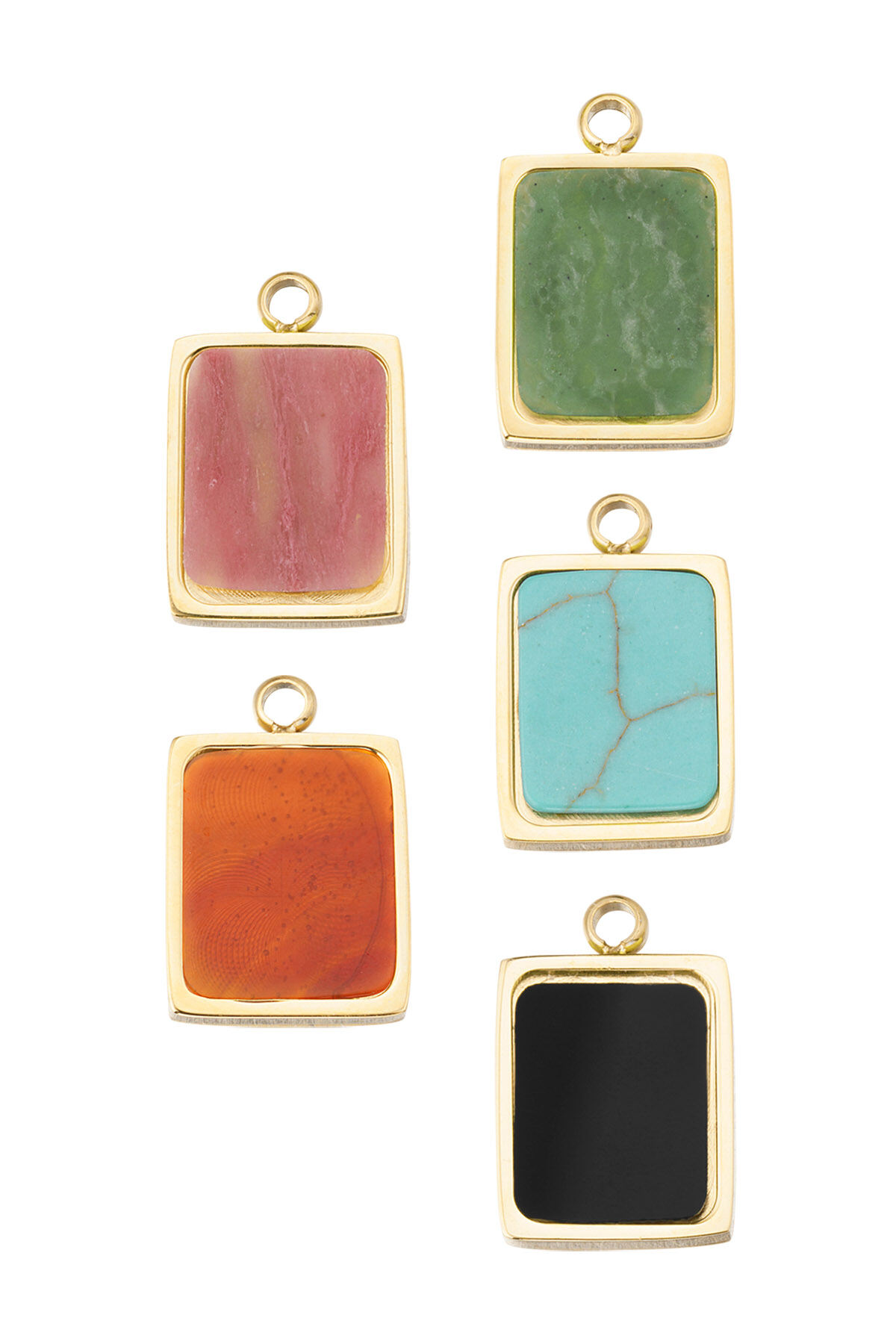 Charm vintage cuadrado - naranja/dorado Imagen2