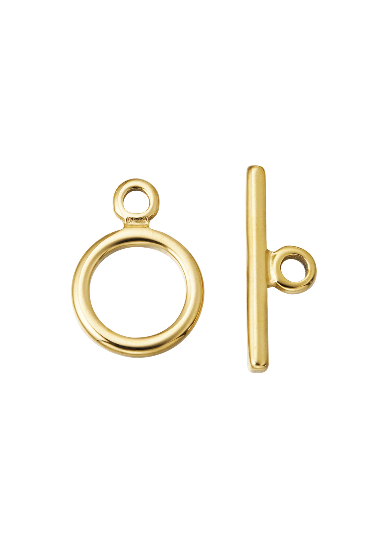 Groothandel Rond Eindverbinding Armbandketting van Roestvrij Staal -