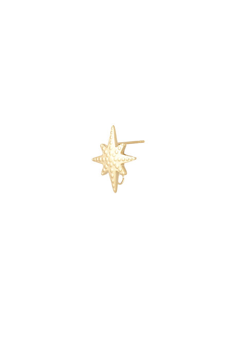 Ear Stud Part Star - Gold Color Stainless Steel