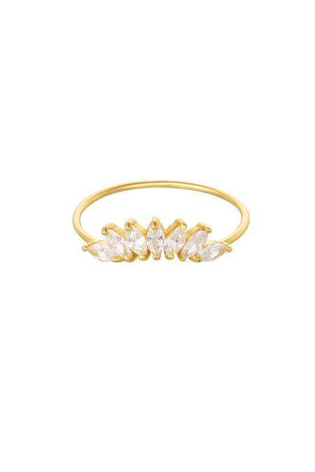 ring stones fan shape - 925