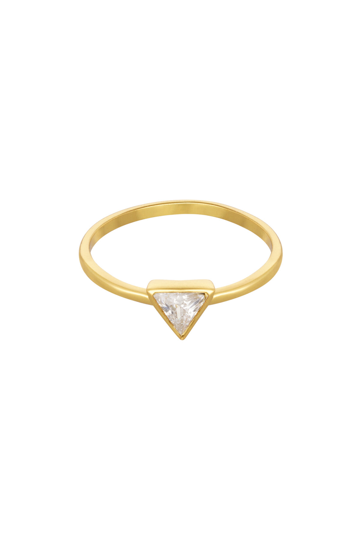 Anello triangolo pietra - argento 925 h5 