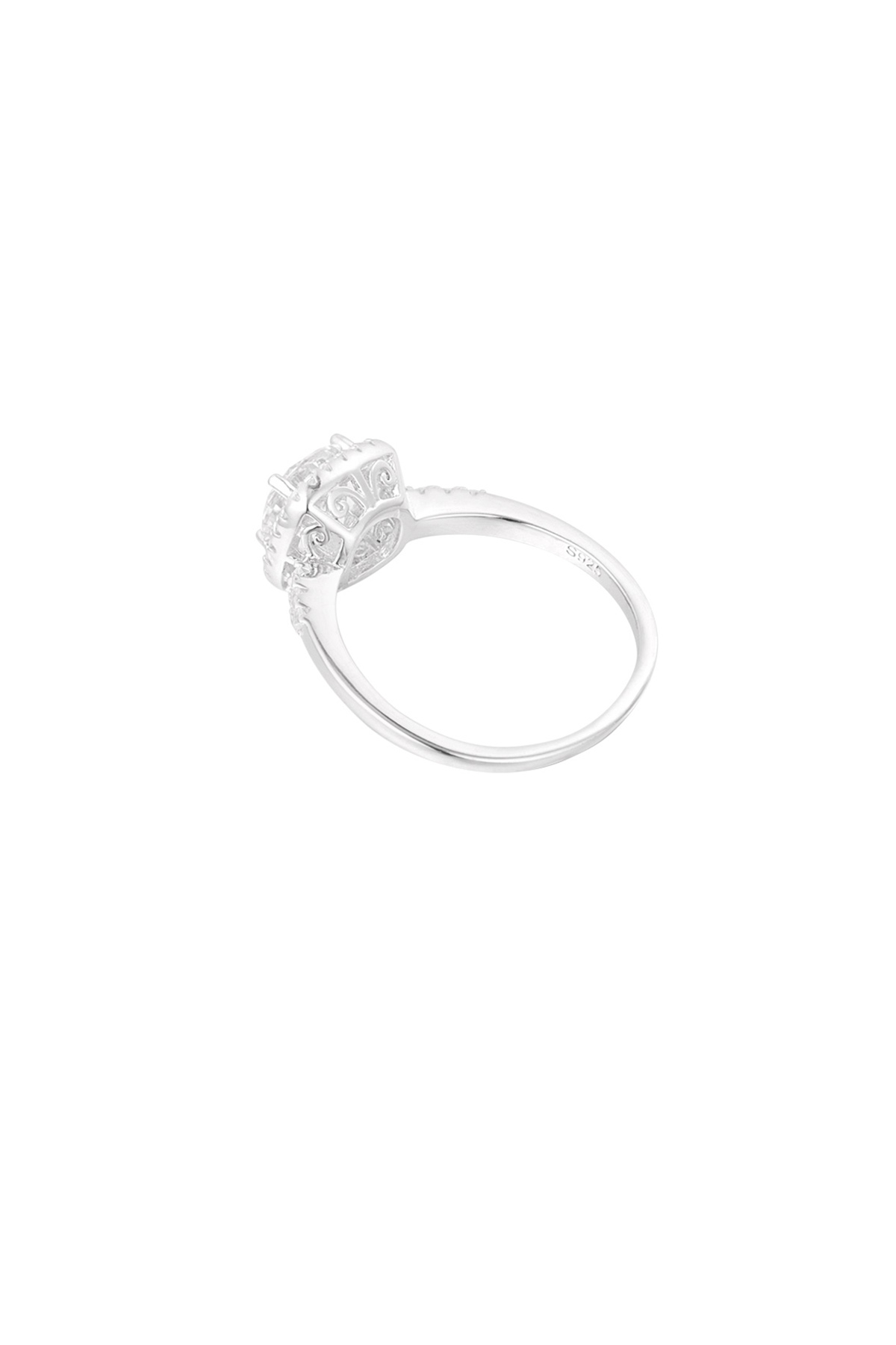 Anello pietra quadrata - argento - 16 h5 Immagine5