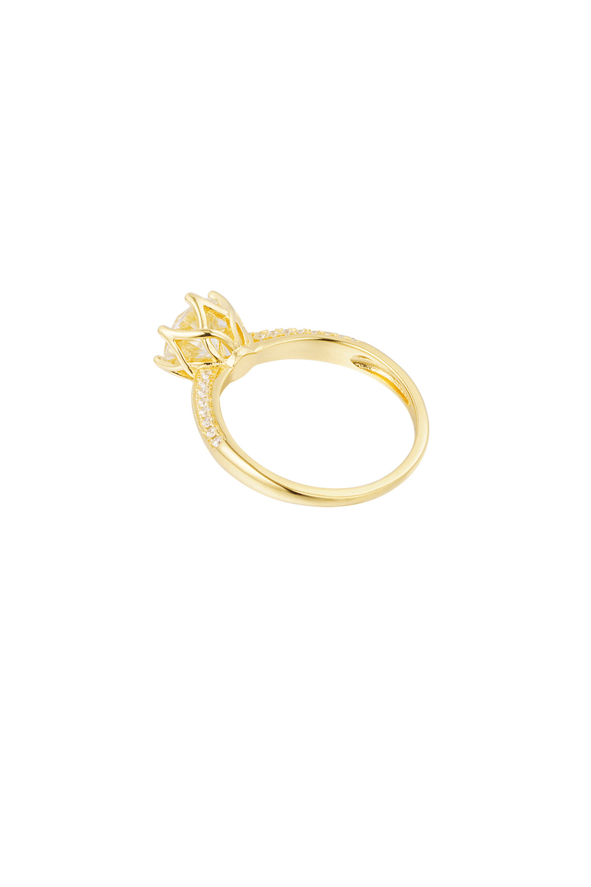 Groothandel 925 Sterling Zilveren Ring - Goudkleurig, Basic Design voor Vrouwen - Set van 1, foto 6 van 6