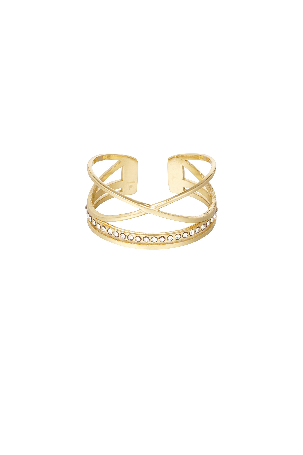 Groothandel Statement Ring RVS Kruisontwerp Set van 1