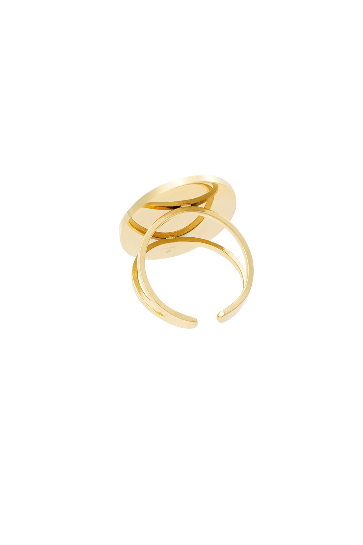 Ring large stone - Gold color/turquoise h5Picture4