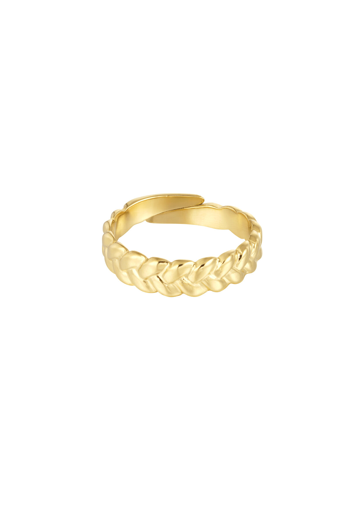 anillo trenzado grueso 