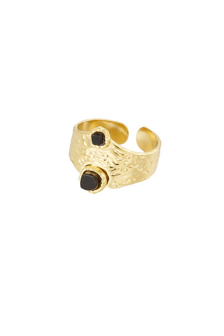 robust ring with double stone