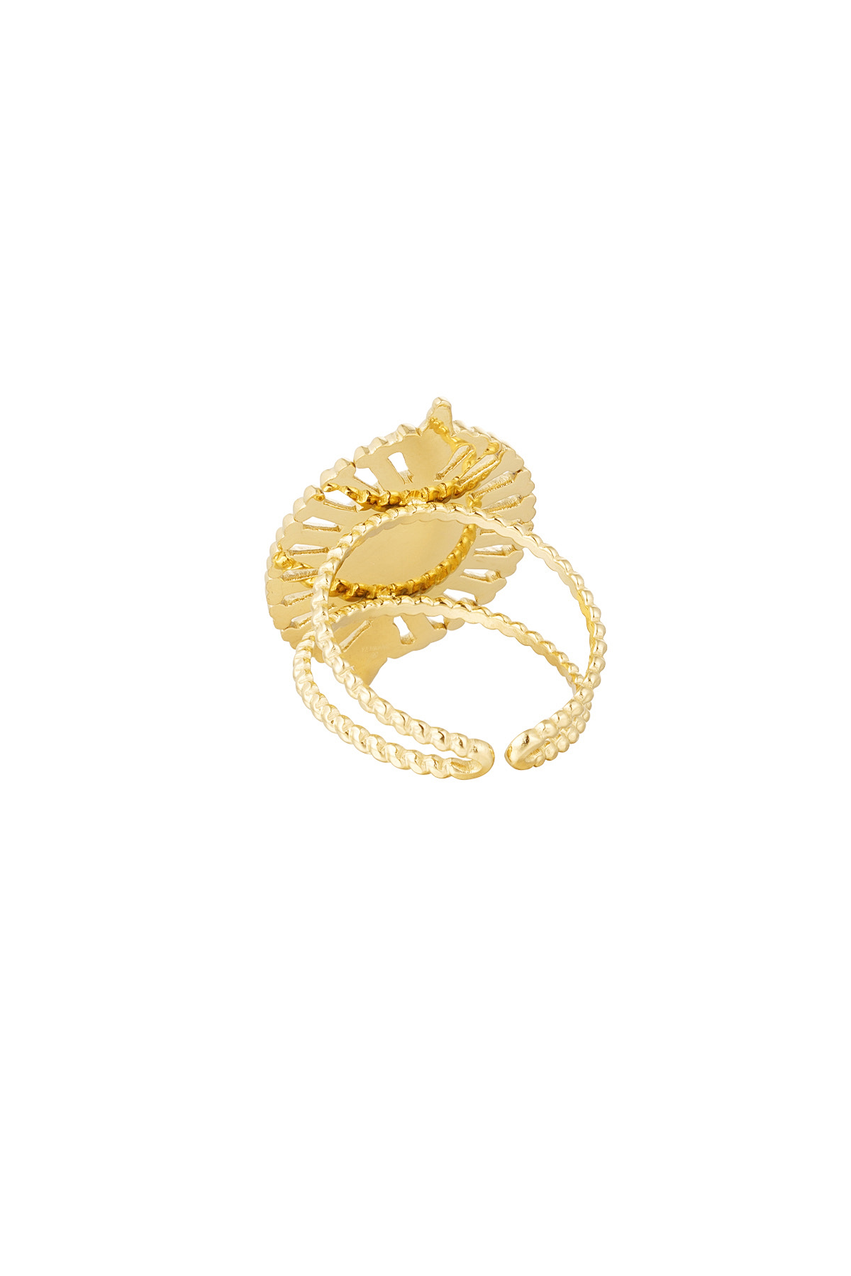 Groothandel Statement Ring RVS Unisex Sieraden - Set van 1, foto 4 van 6