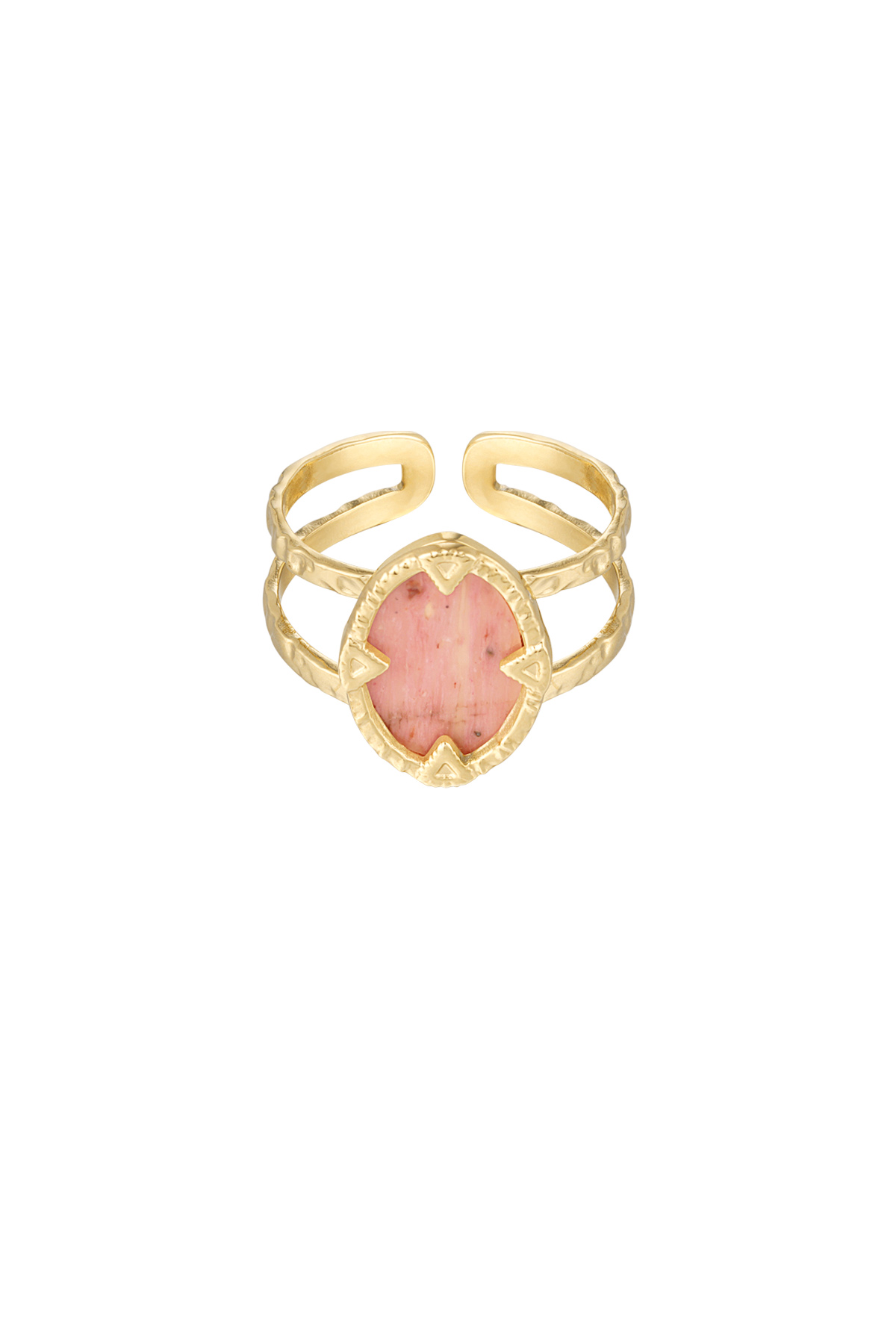 Anillo con piedra - Color dorado/rosa h5 