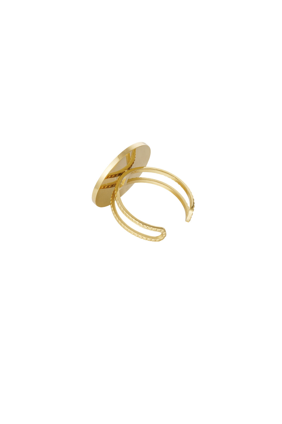Anello moderno - Colore oro/nero Immagine3