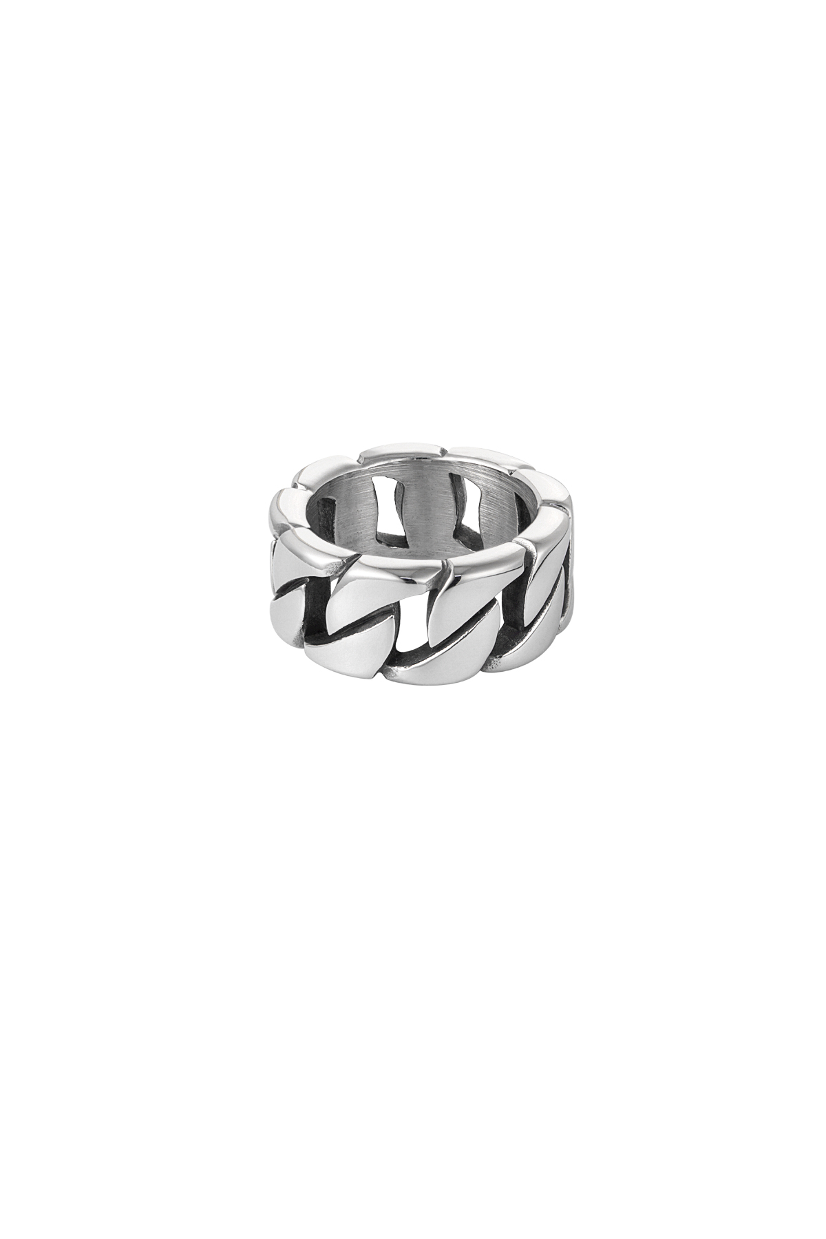 anillo de hombre eslabón grueso 