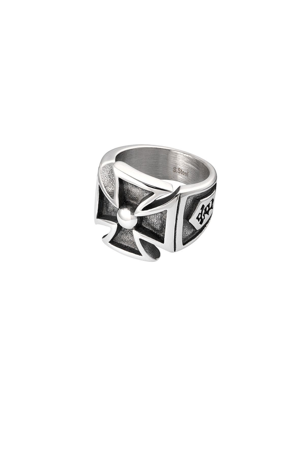 anello da uomo con croce h5 