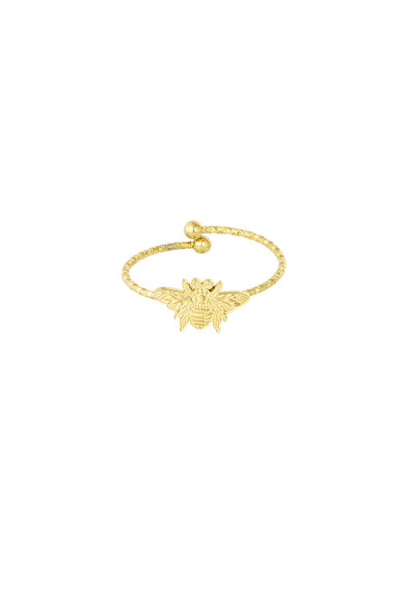 Ring mit Biene – Goldfarbe - Goldfarbefarbe 2