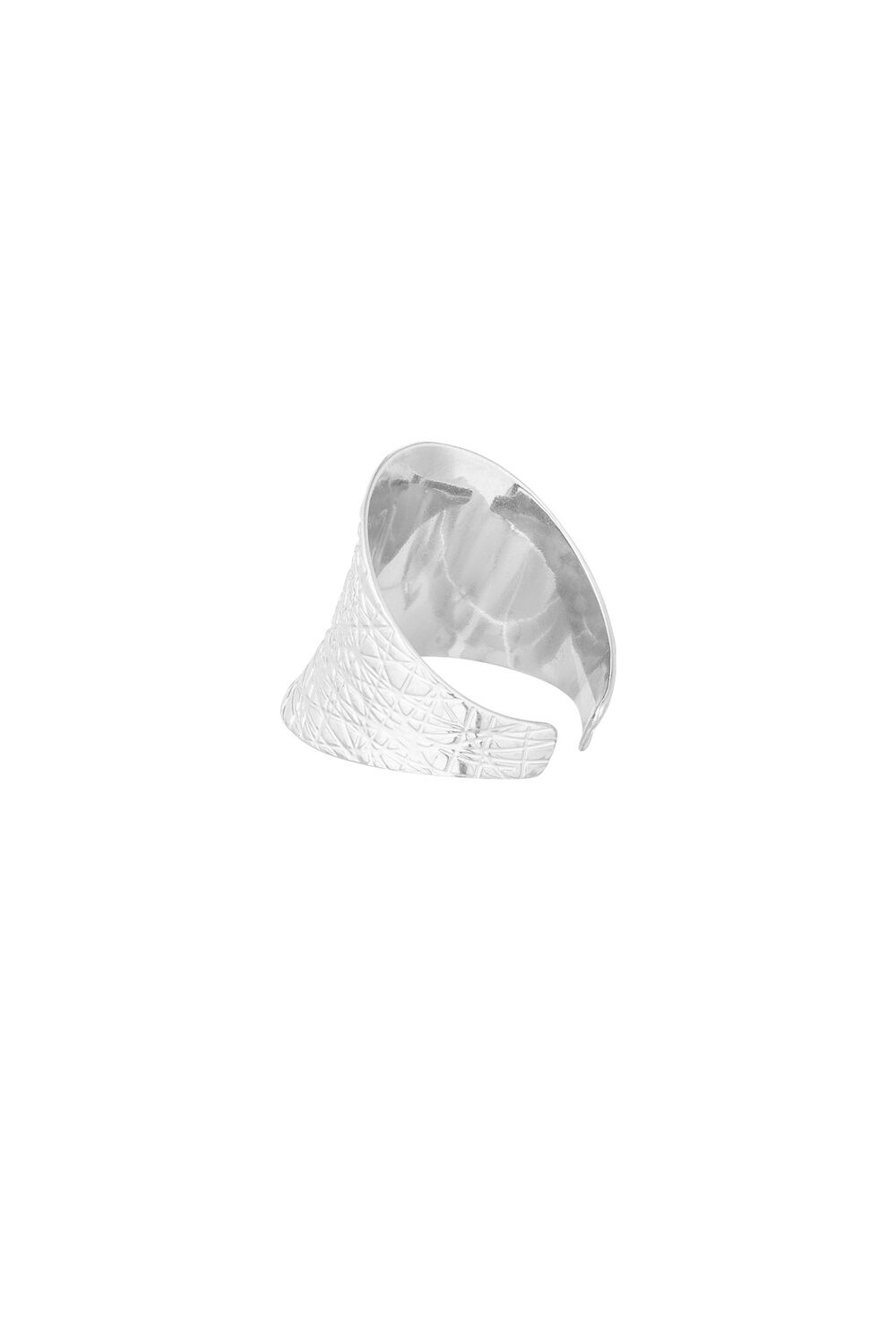 Vintage big statement ring - Silver color (Pack with plastic bag) h5Picture4