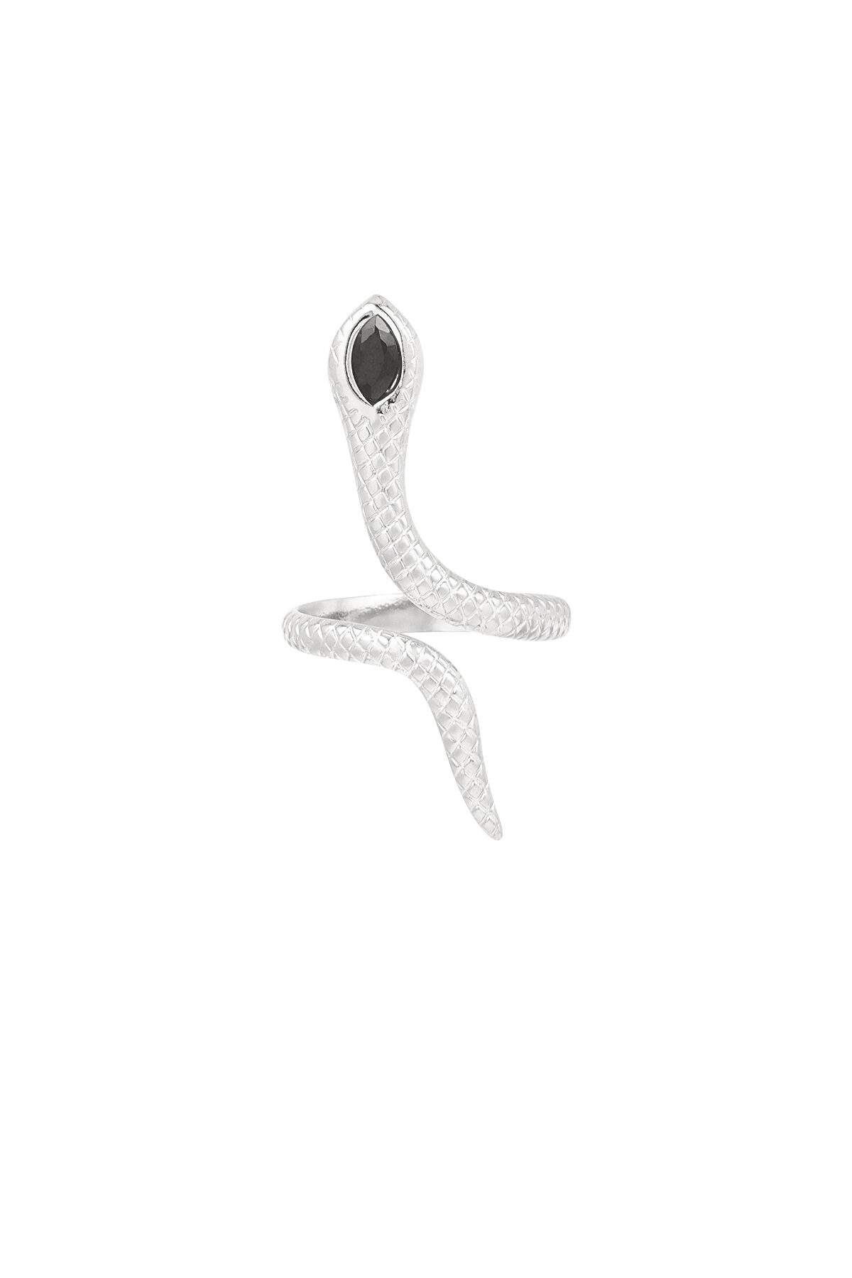 Black snake ring - Silver Color color Picture4