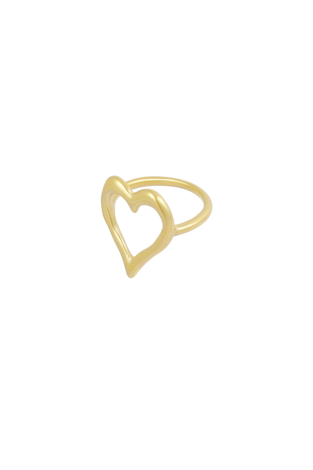 Structured heart ring - Gold Color 16  Picture4