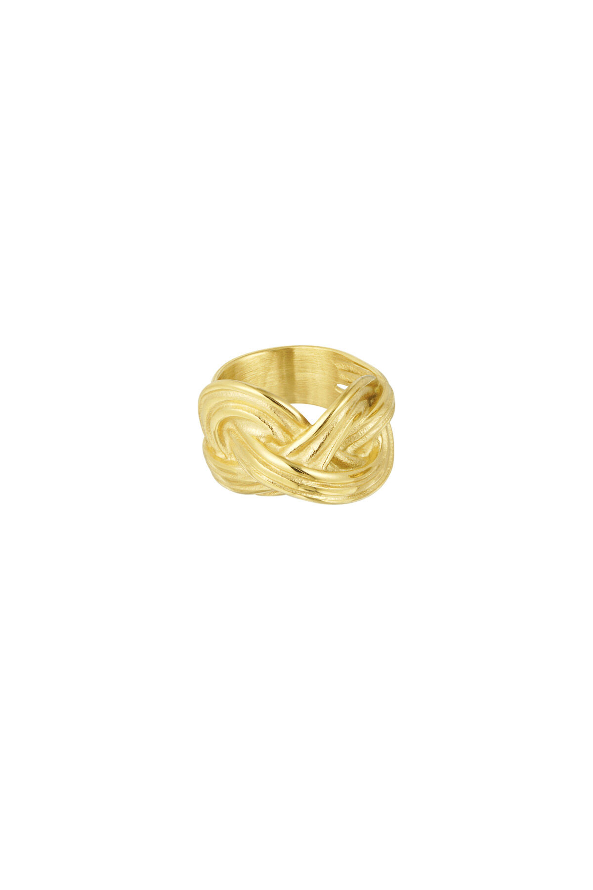 Bague double noeud - dorée 2