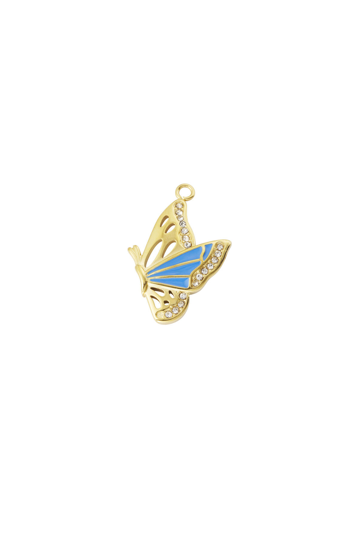 Ciondolo farfalla - Colore oro blu h5 