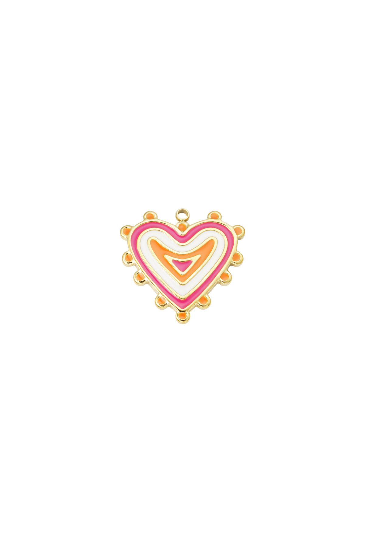 Ciondolo funky love - arancione rosa 