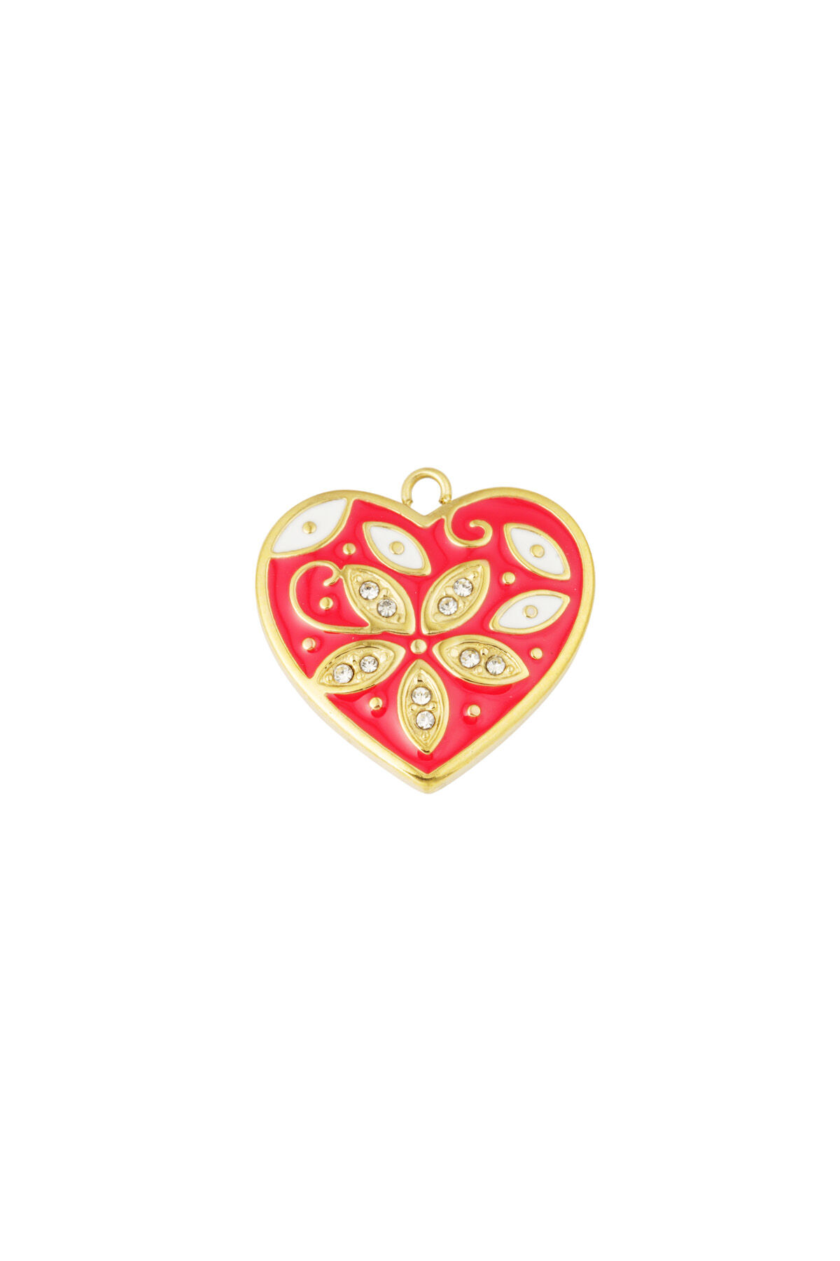 Ciondolo cuore con fiore 2