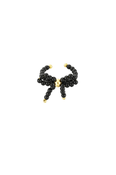 Pearl bow ring - white Gold Color 