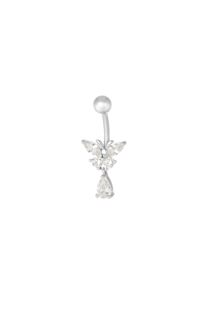 Piercing Para Ombligo Con Cristales Curvados - Dorado h5 