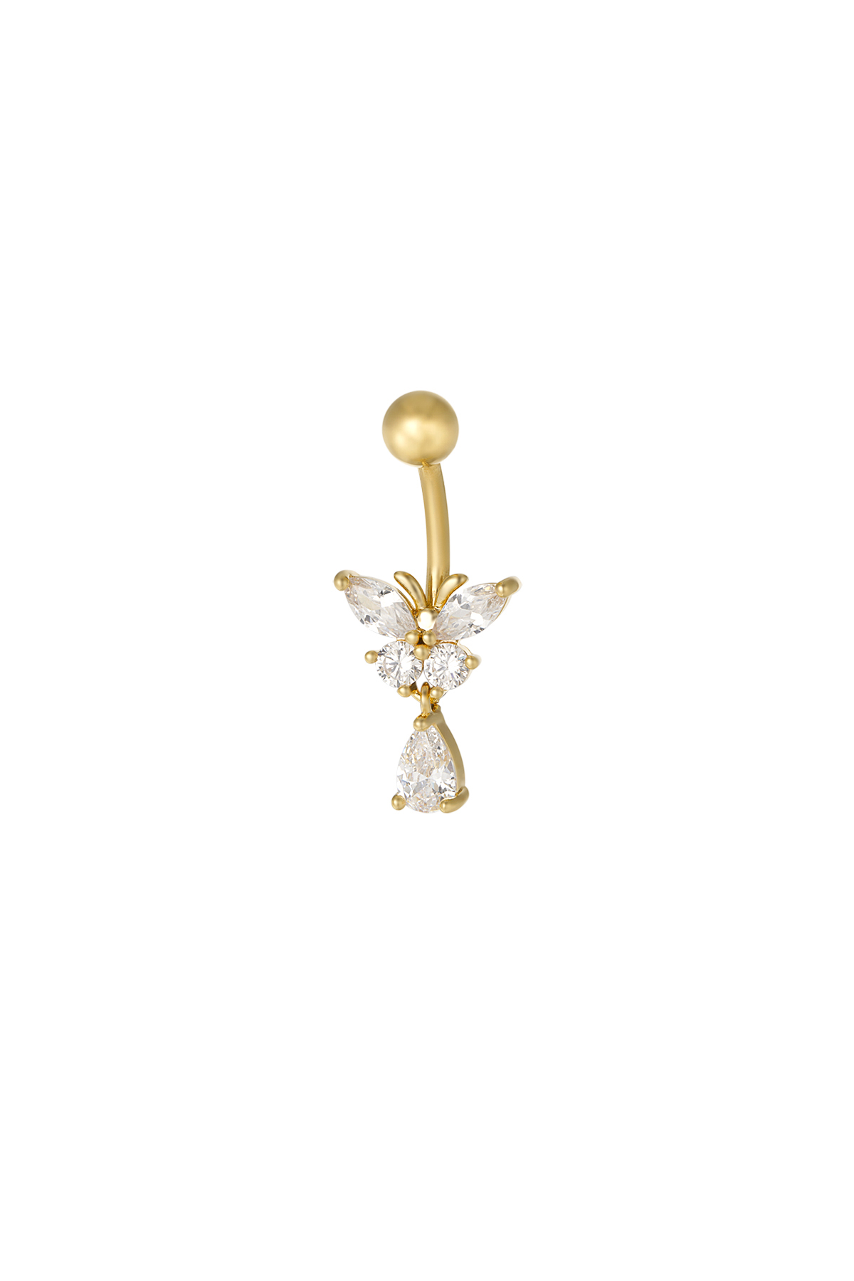 navel piercing crystal curve 2