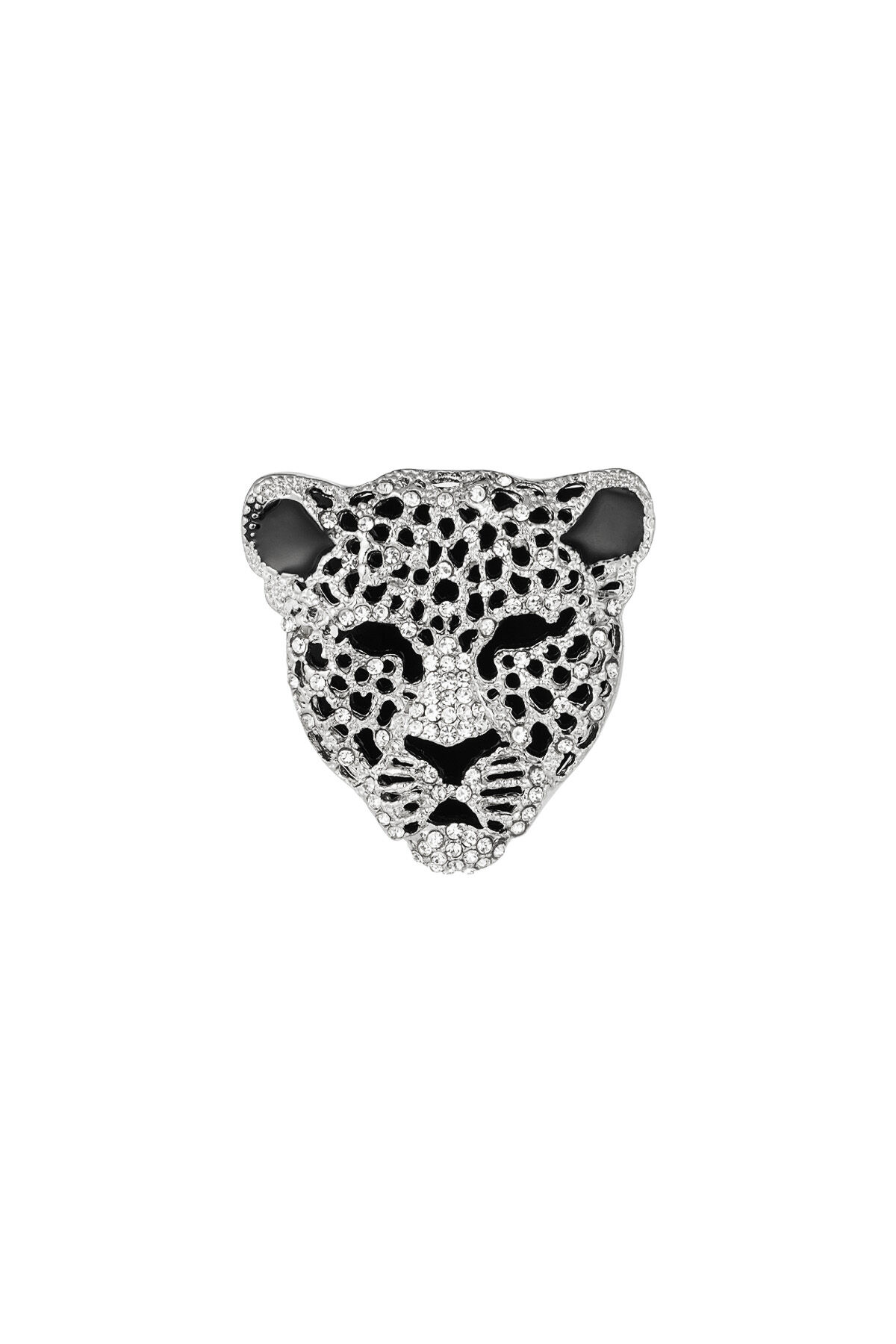 Leopard Brooch - Black & 