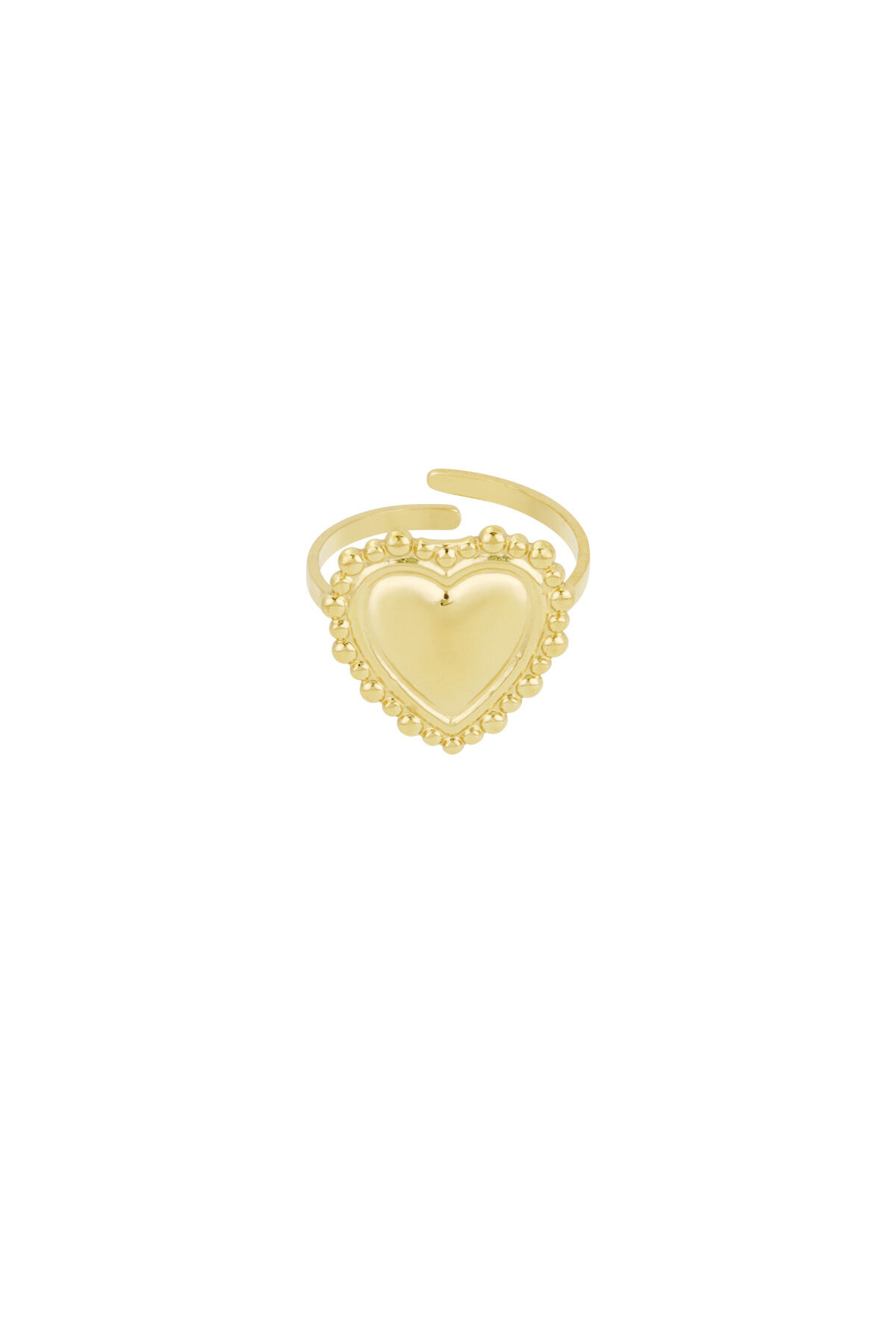 anello a forma di cuore a bolle 