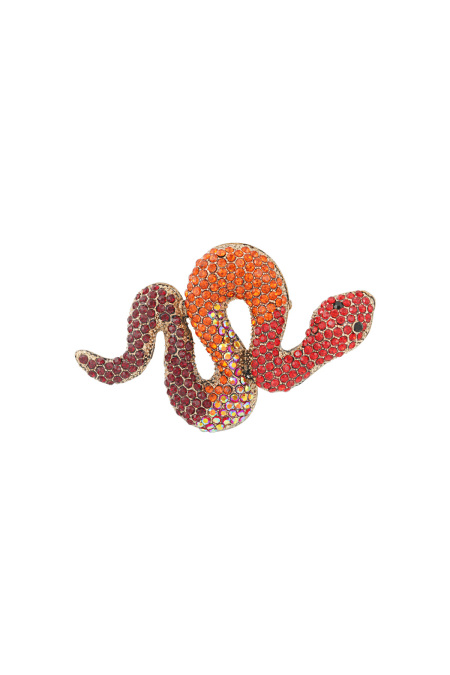 Snake Brooch - Pink & Purple