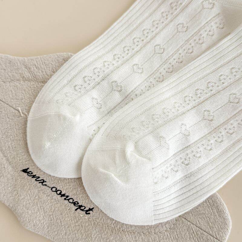 Slight Bounce Basic Solid Color Heart Low Cut Socks h5 Picture5