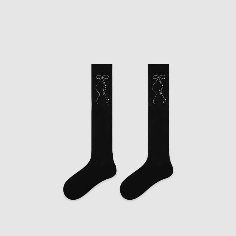 Elegante, einfarbige Socken mit hohem Bund, mittelhoch geschnitten 2