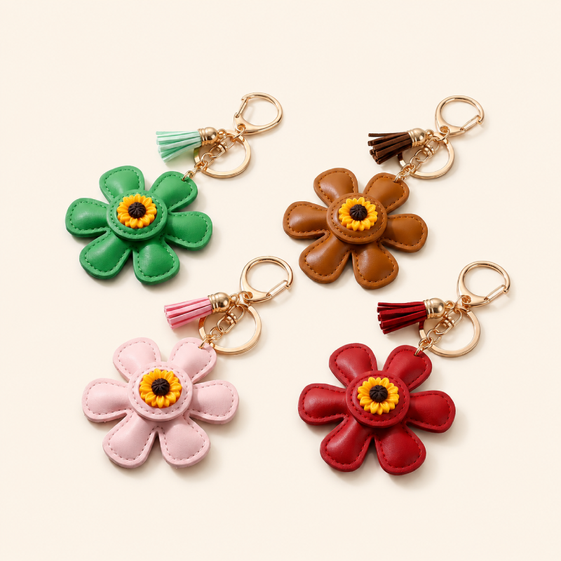 Einfacher Schlüsselanhänger mit süßer Blume