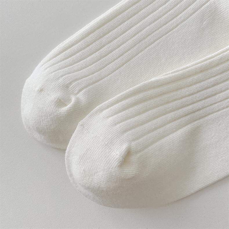 Elegant Solid Color Ruffled Edges Mid-Calf Socks h5Picture6