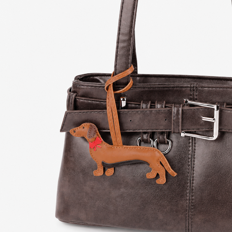 Simple Series Cute Dachshund Mixed Color Pu Bag Charms h5Picture2