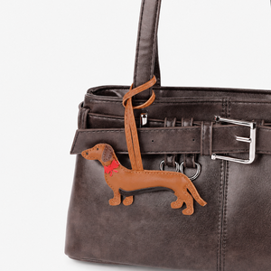 Simple Series Cute Dachshund Mixed Color Pu Bag Charms h5 Picture2