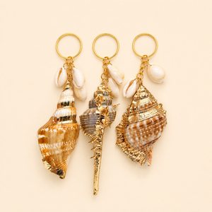 Simple Series Vacation Irregular Shape Oceanic Style Shell Sea Shells Shell Keychain h5 Picture2