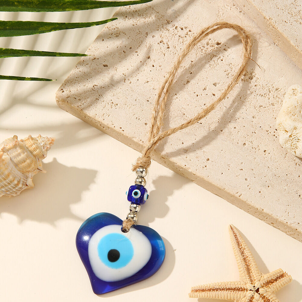 Ethnic Series Casual Devil's Eye Woven Alloy Keychain h5 Picture2