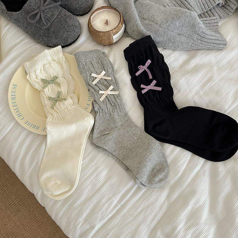 High Bounce Elegant Solid Color Mid-Calf Socks