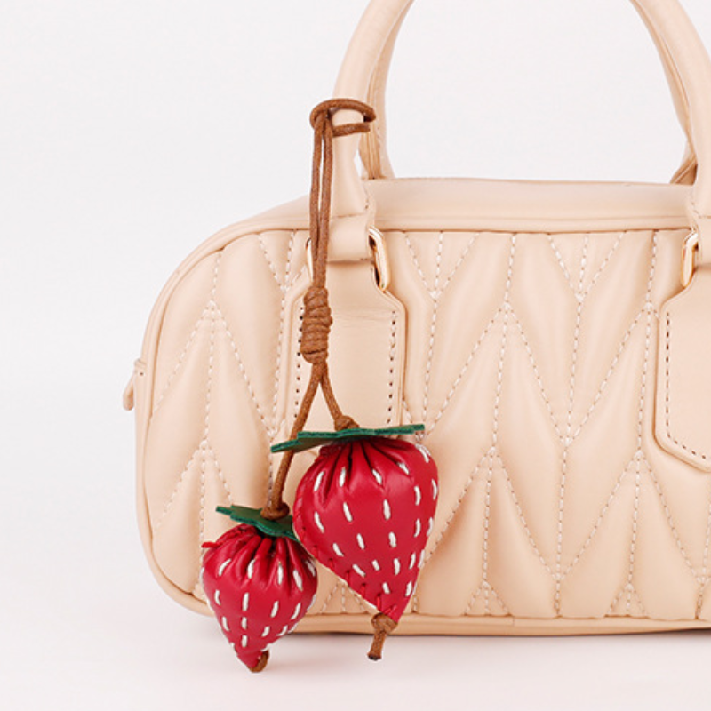 Simple Series Daily Strawberry Pu Bag Charms