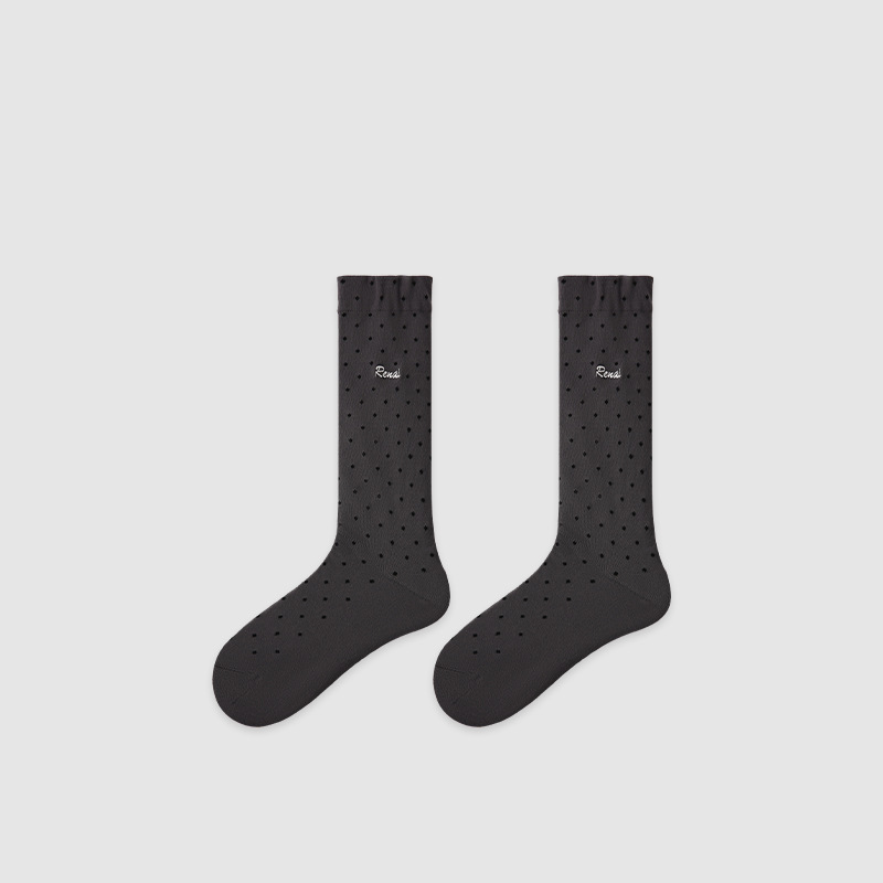 High Bounce Elegant Letters Polka Dots Mid-Calf Socks h5Picture2