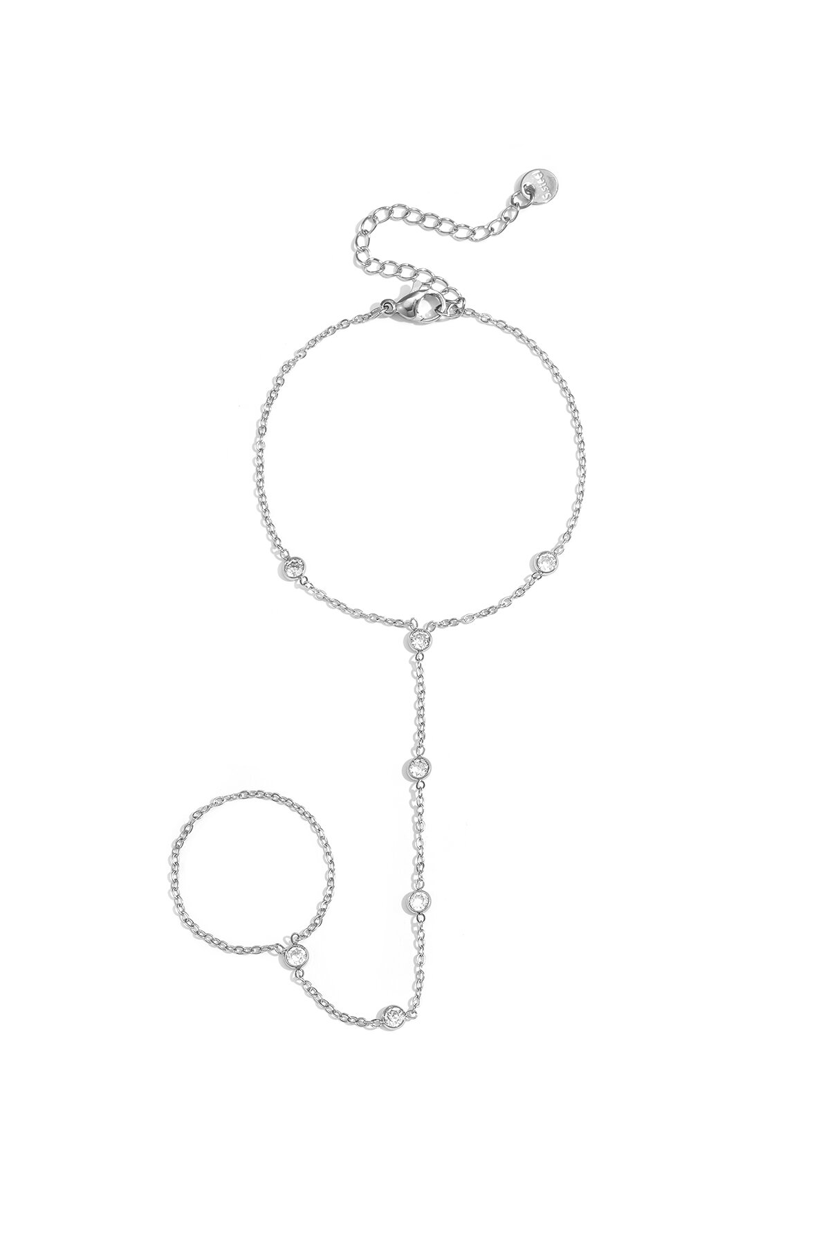 Hand chain with round stones 