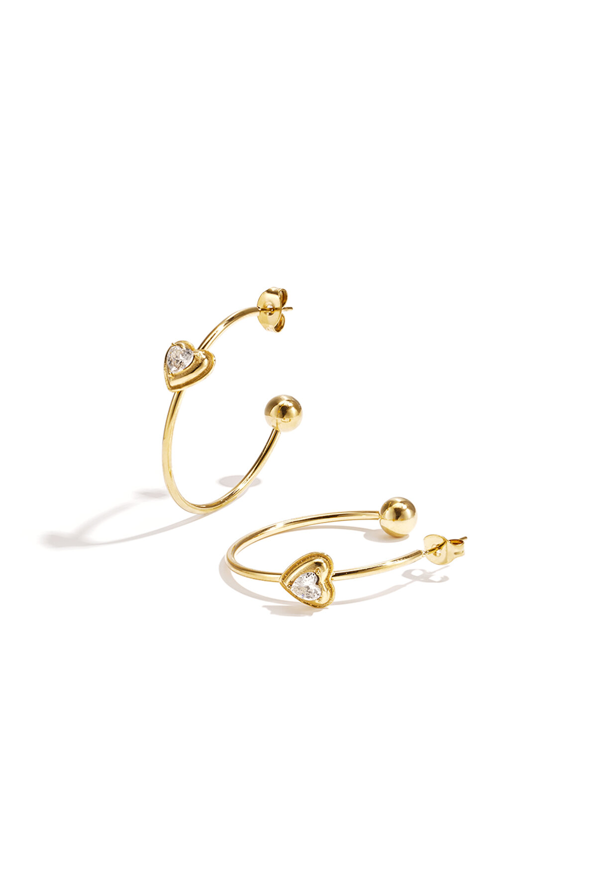 Colore oro/Cuore con zircone