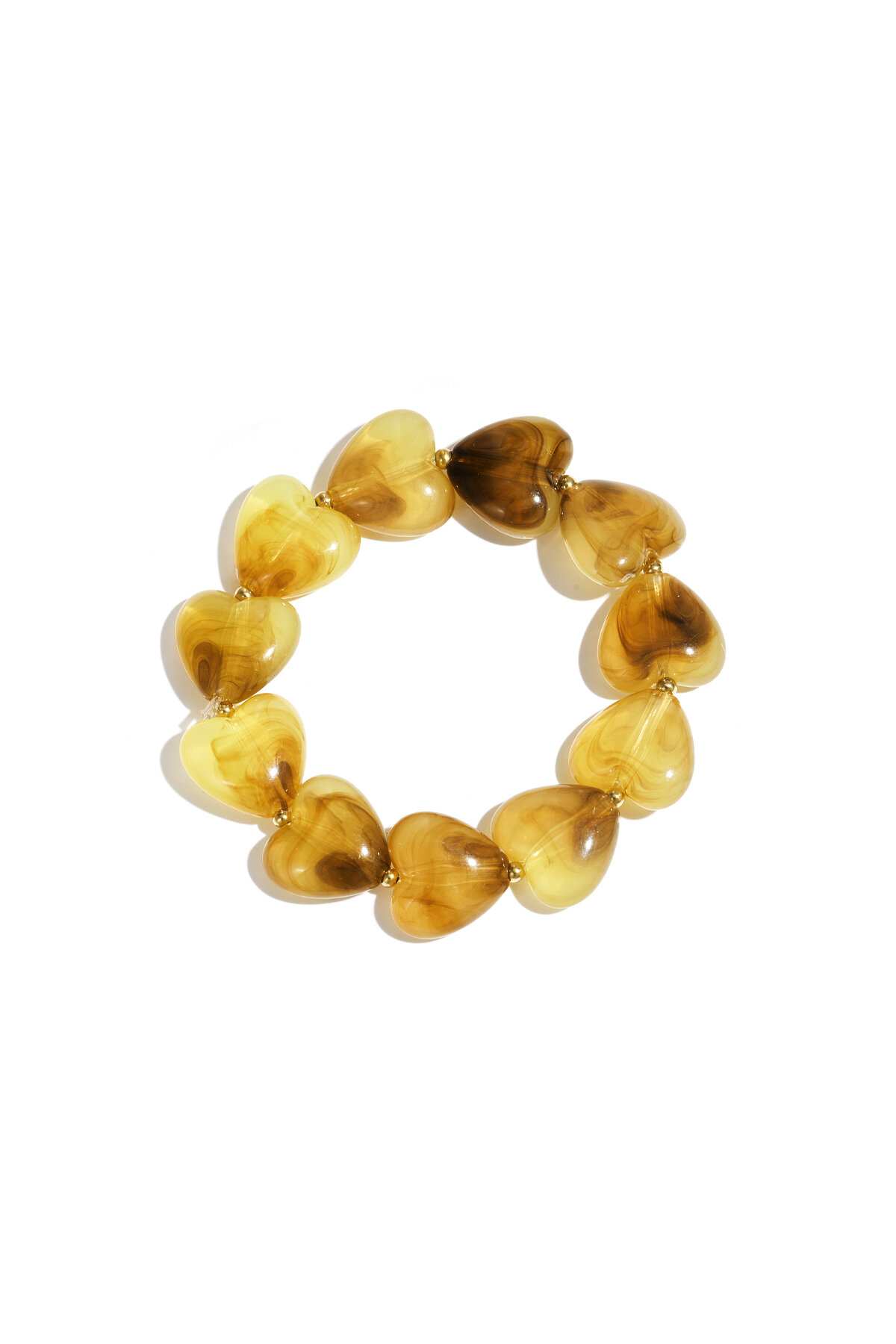 Bracelet avec perles en forme de cœur 2