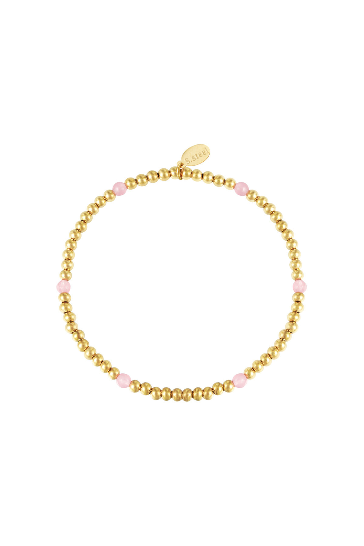 Armband Diamond Beads Zilver Stainless Steel h5 