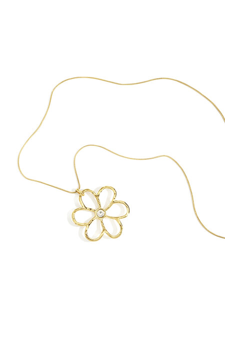 Stainless Steel Long Necklaces Flower Casual Daily Simple Series Women's jewelry 2
