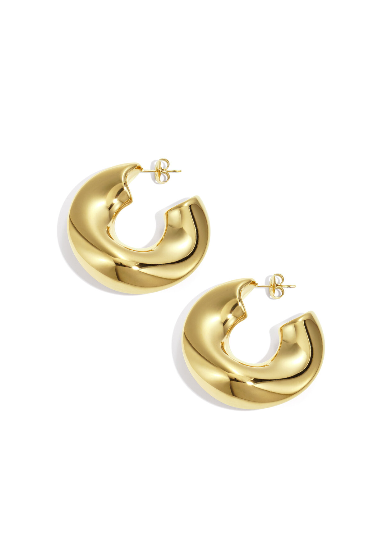 Stainless Steel Hoop Earrings circle Casual Daily Simple Series Women's jewelry 2